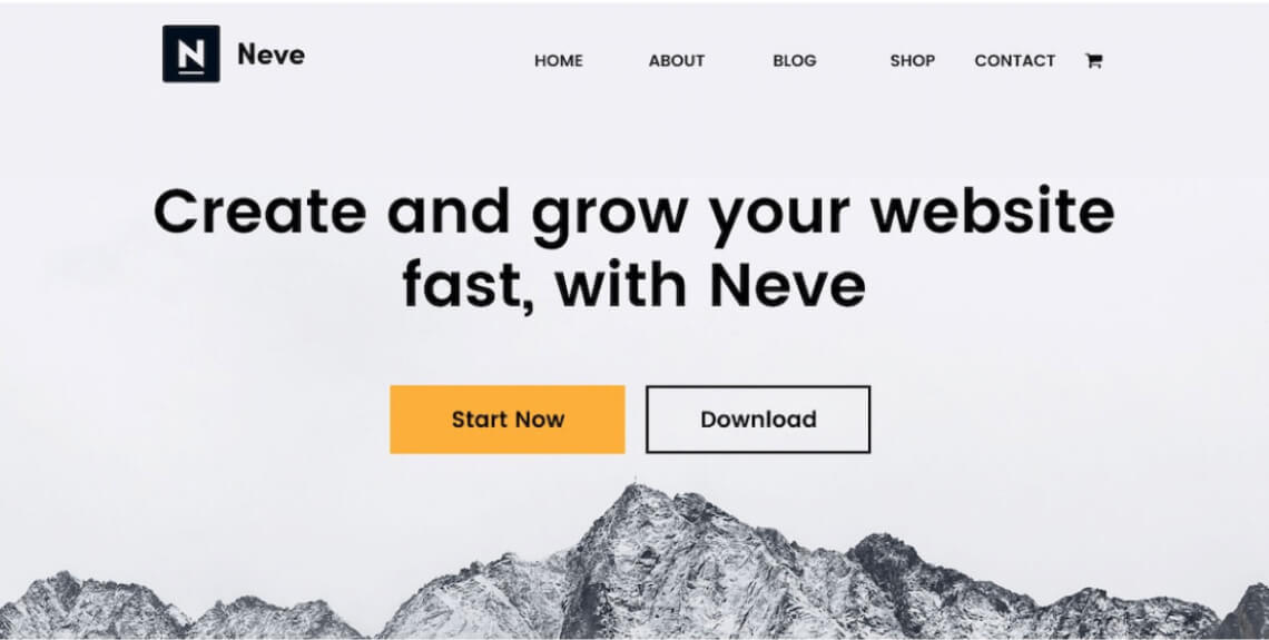 Screenshot of the Neve theme.