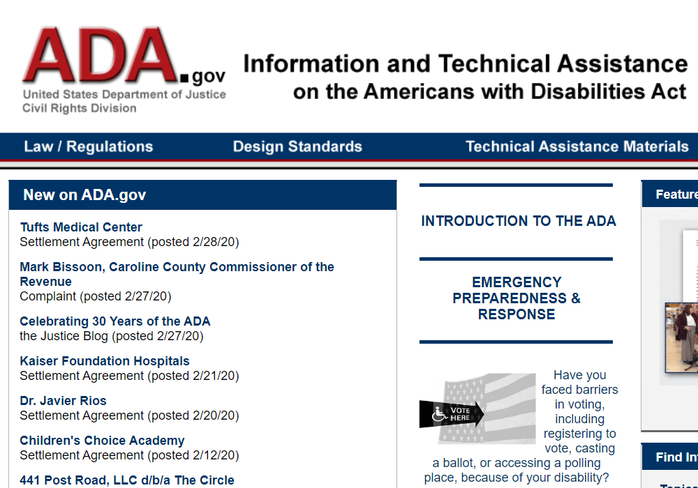 ADA Homepage