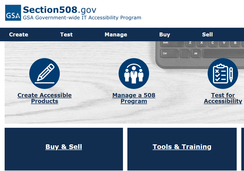 Section 508 Homepage